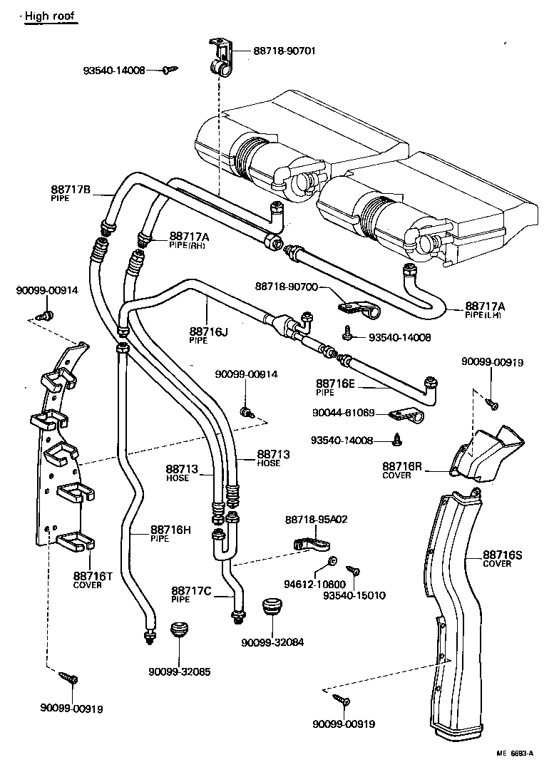  HIACE |  HEATING AIR CONDITIONING COOLER PIPING