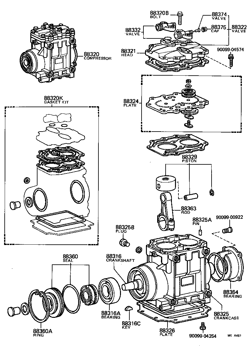  LITEACE |  HEATING AIR CONDITIONING COMPRESSOR