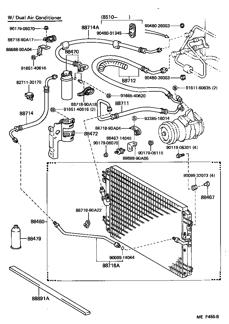  LAND CRUISER 60 |  HEATING AIR CONDITIONING COOLER PIPING