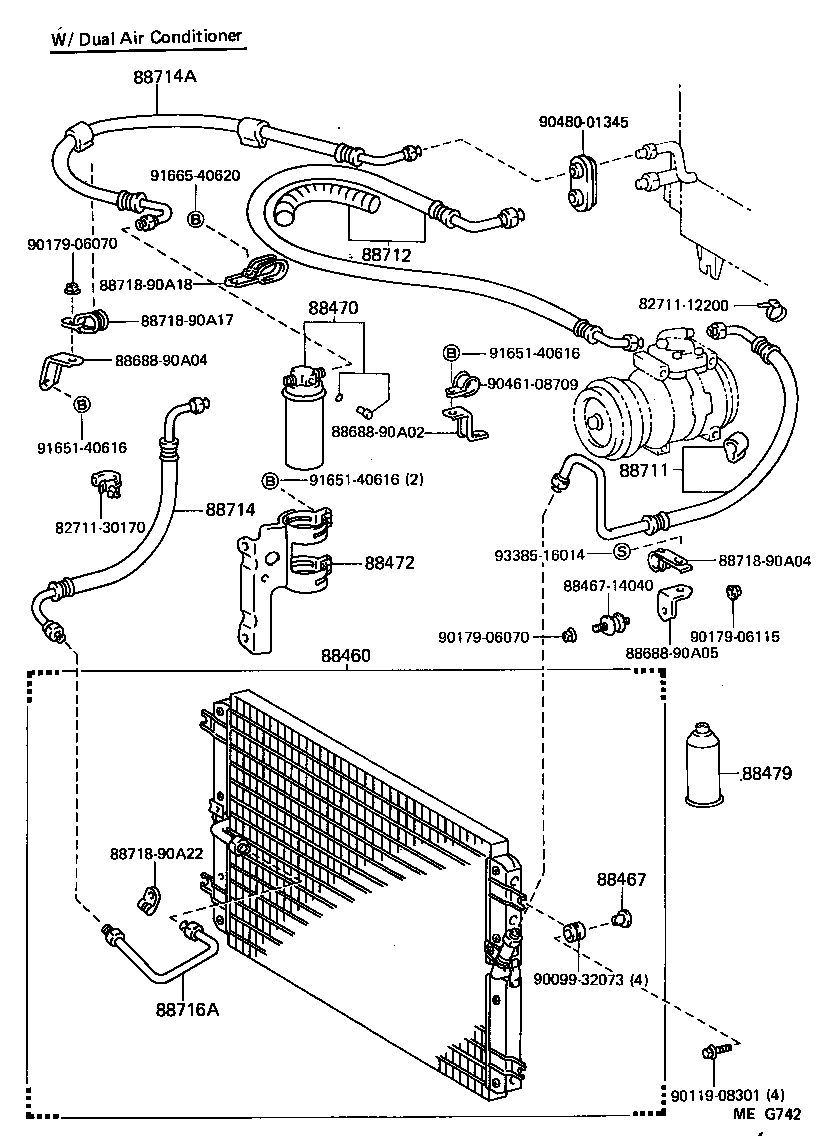  LAND CRUISER 60 |  HEATING AIR CONDITIONING COOLER PIPING