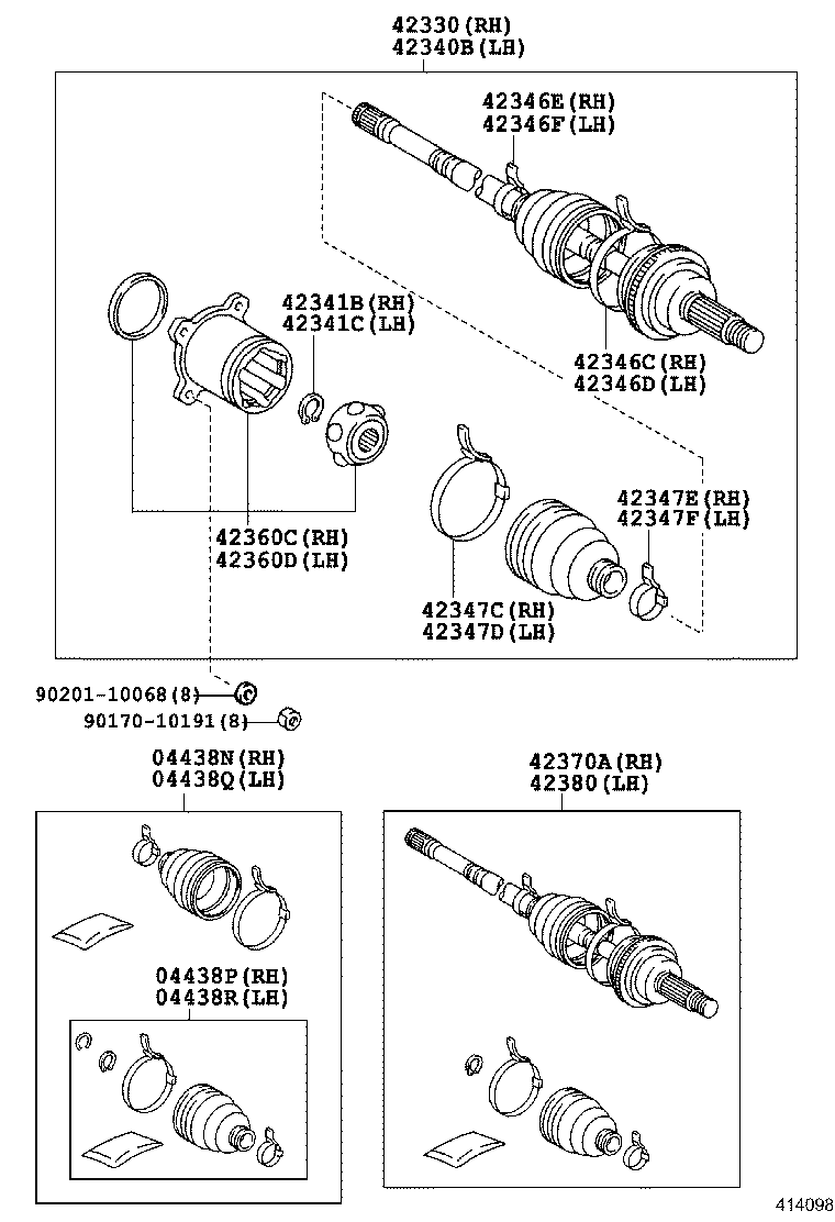  NOAH VOXY |  REAR AXLE SHAFT HUB