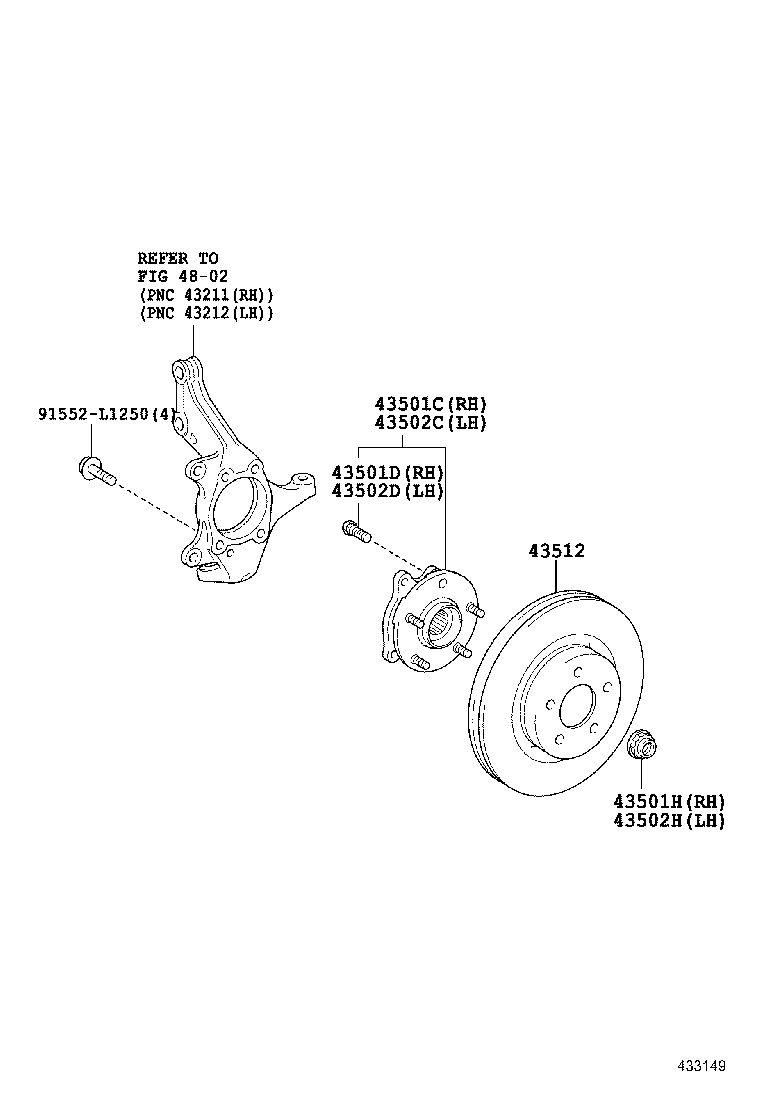  HARRIER |  FRONT AXLE HUB