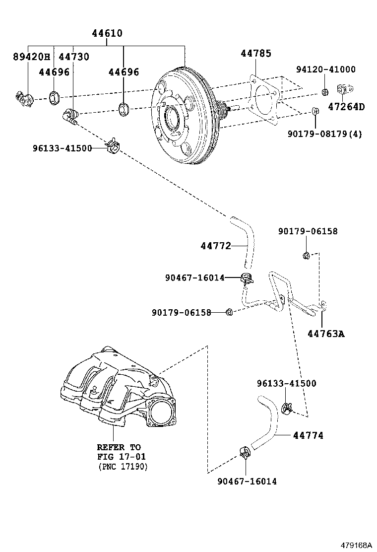  HARRIER |  BRAKE BOOSTER VACUUM TUBE