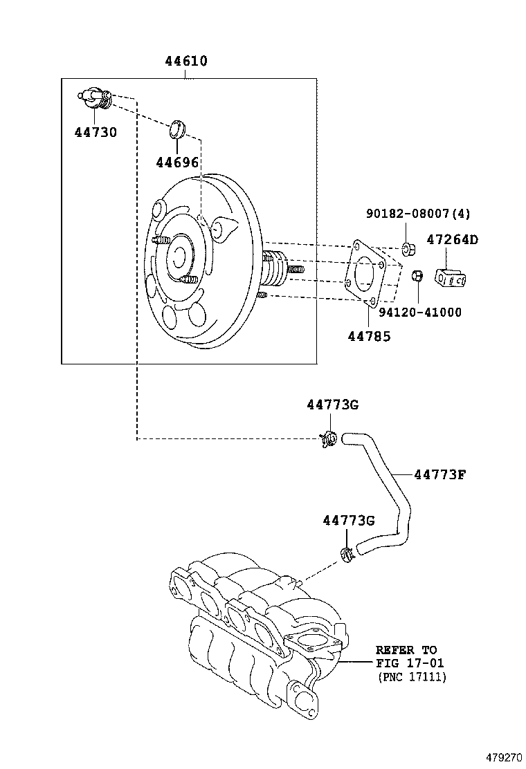  VITZ |  BRAKE BOOSTER VACUUM TUBE