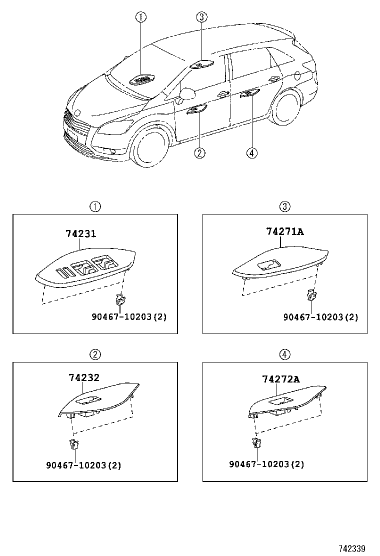  MARK X ZIO |  ARMREST VISOR