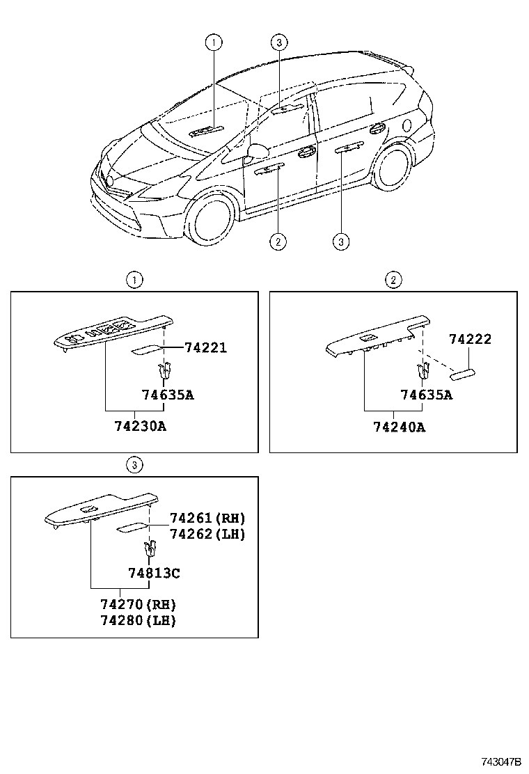  PRIUS A ALPHA |  ARMREST VISOR