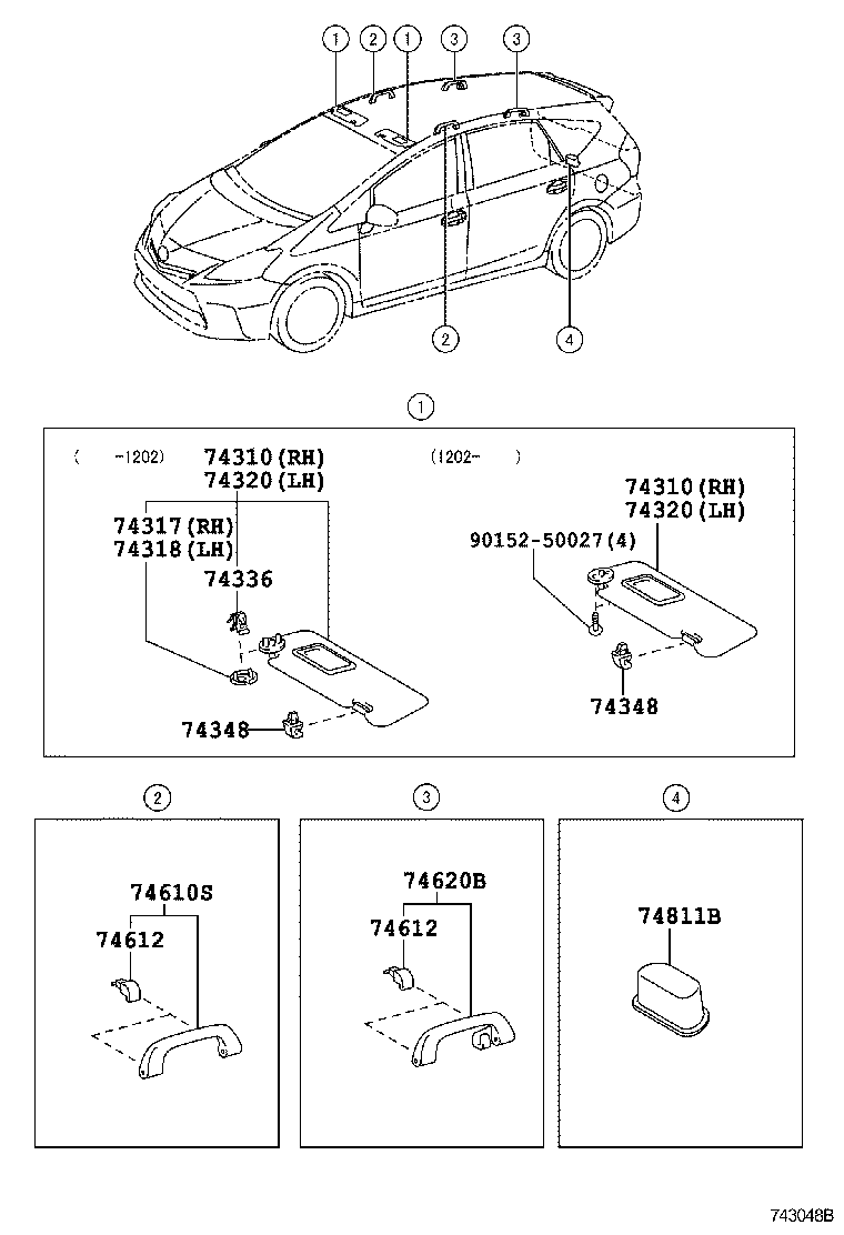  PRIUS A ALPHA |  ARMREST VISOR