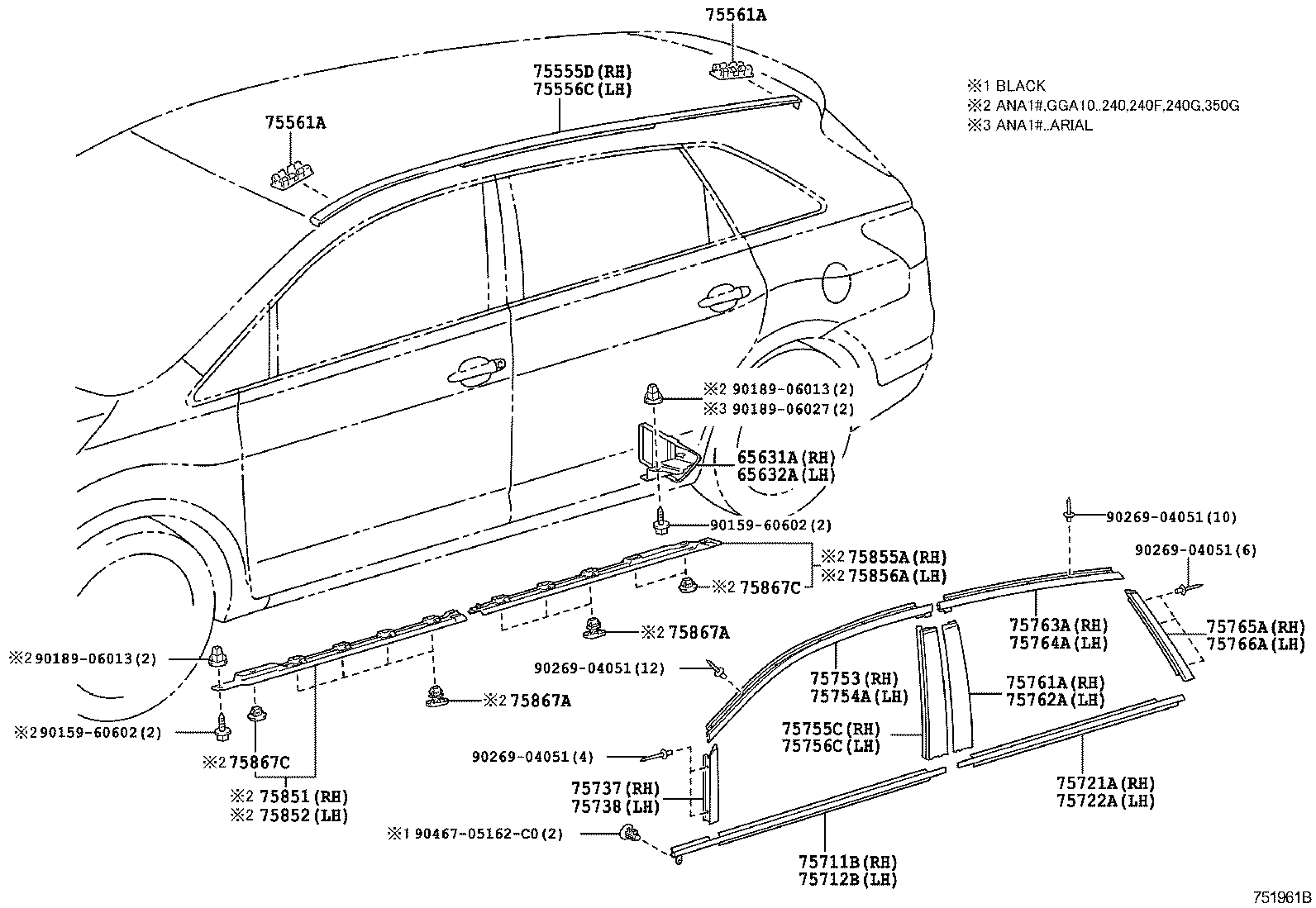  MARK X ZIO |  SIDE MOULDING