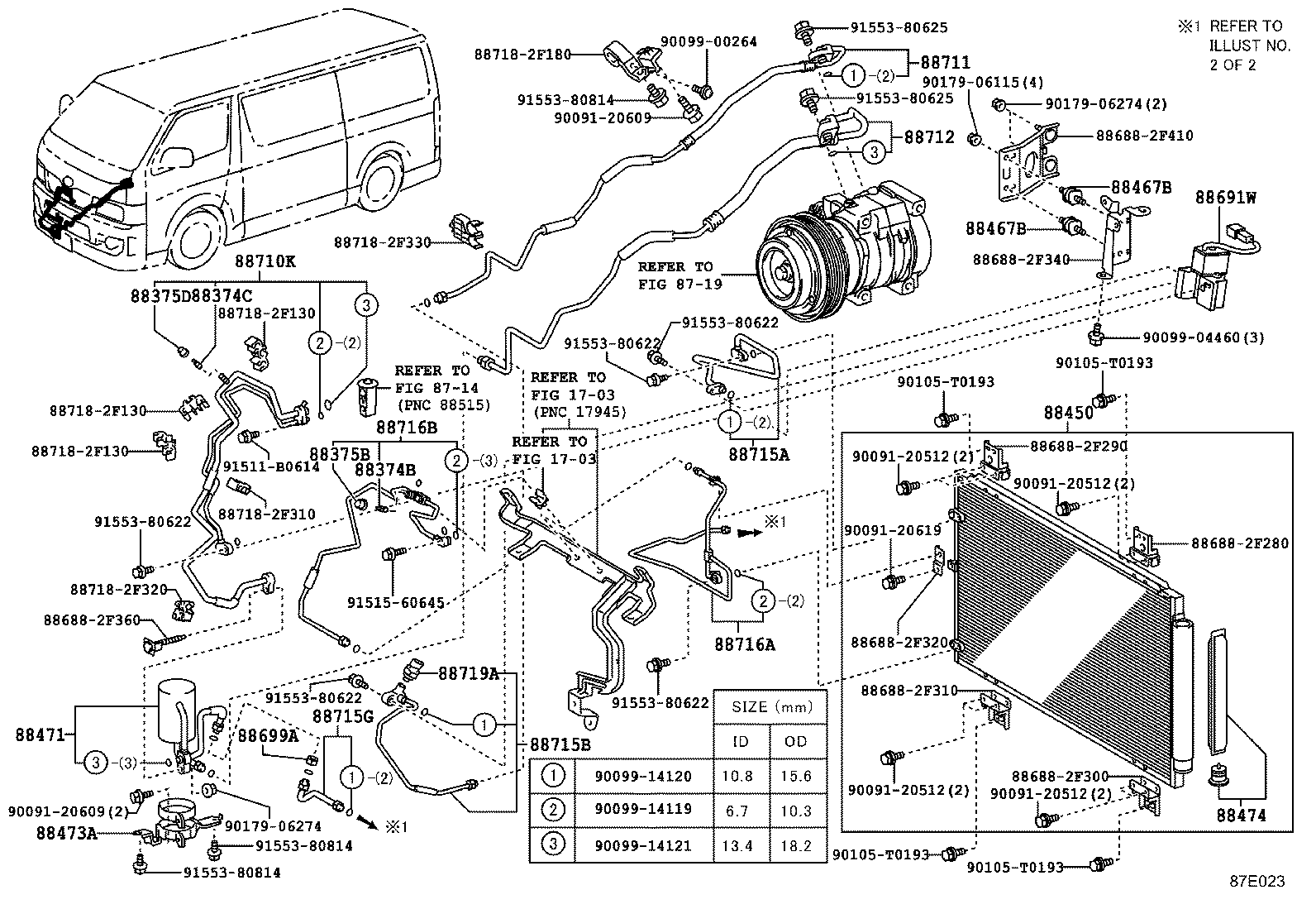  HIACE REGIUSACE |  HEATING AIR CONDITIONING COOLER PIPING