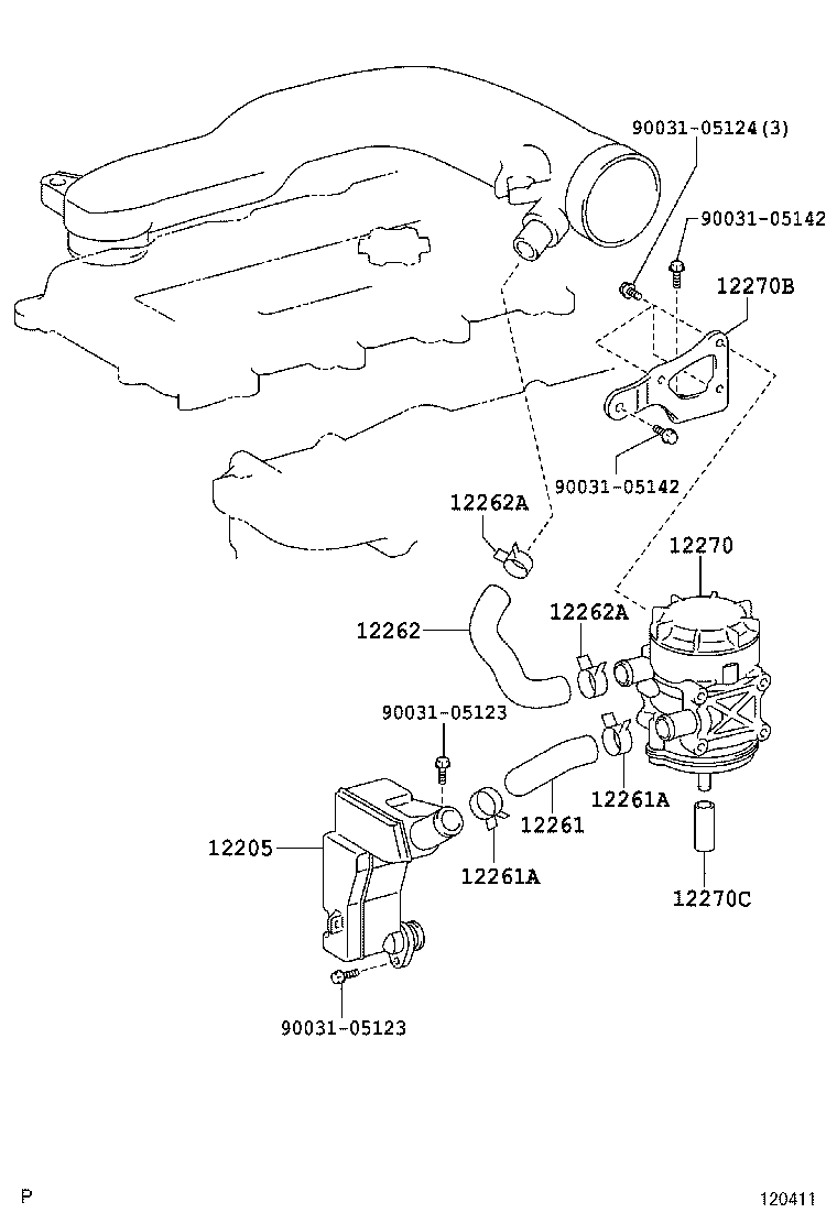  DYNA TOYOACE |  VENTILATION HOSE