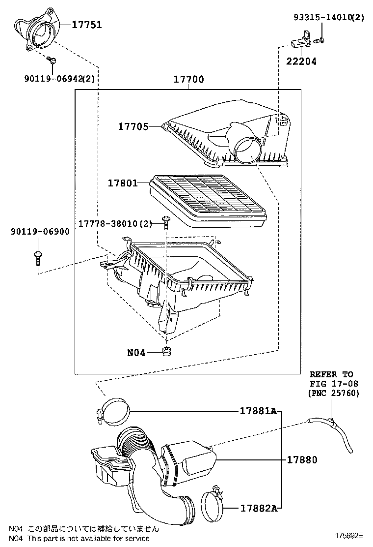  LAND CRUISER 200 202 |  AIR CLEANER