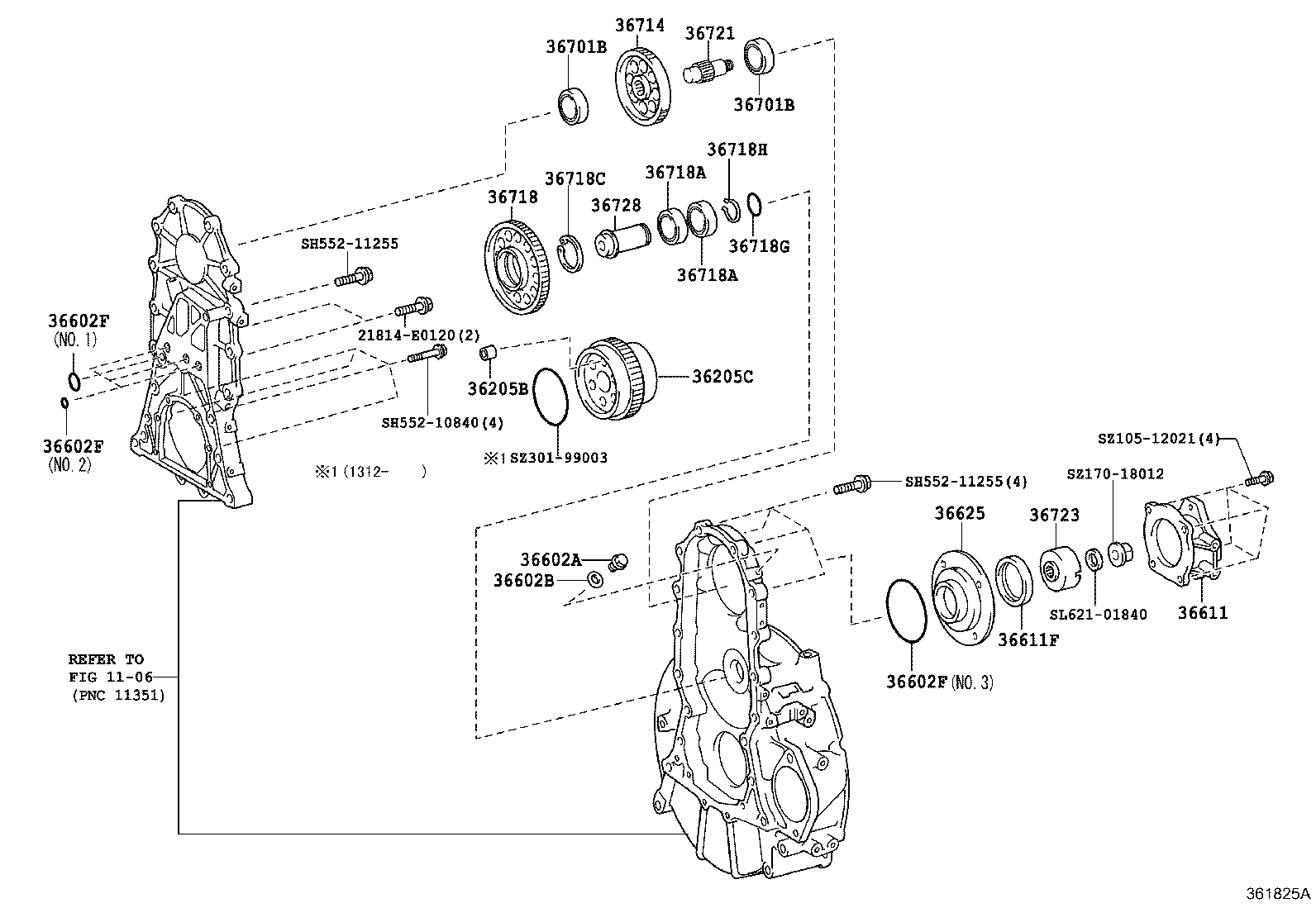 DYNA TOYOACE |  POWER TAKE OFF CASE GEAR