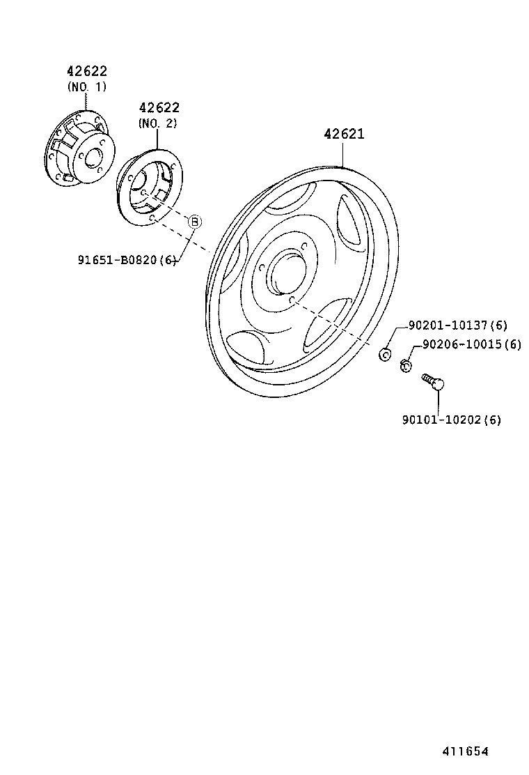  DYNA TOYOACE |  DISC WHEEL WHEEL CAP