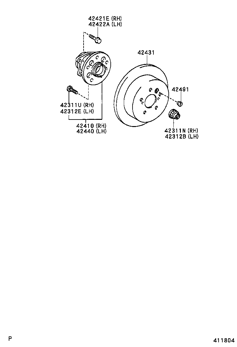  HARRIER |  REAR AXLE SHAFT HUB