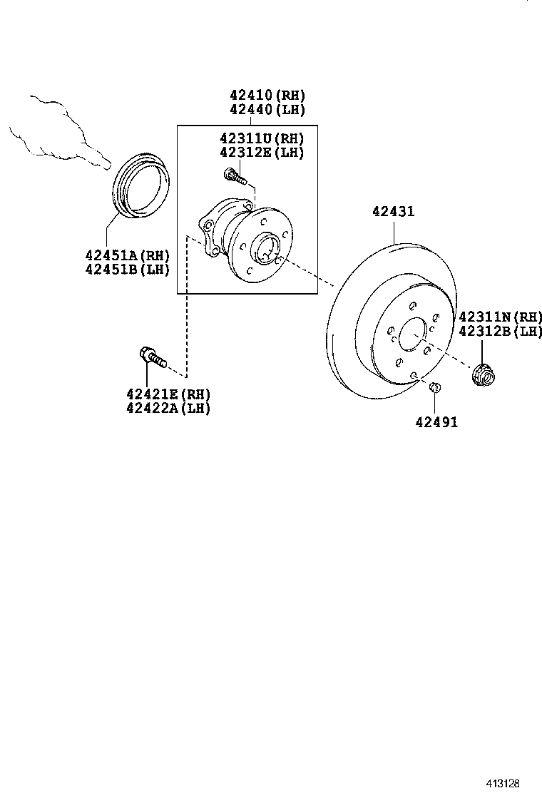  WISH |  REAR AXLE SHAFT HUB