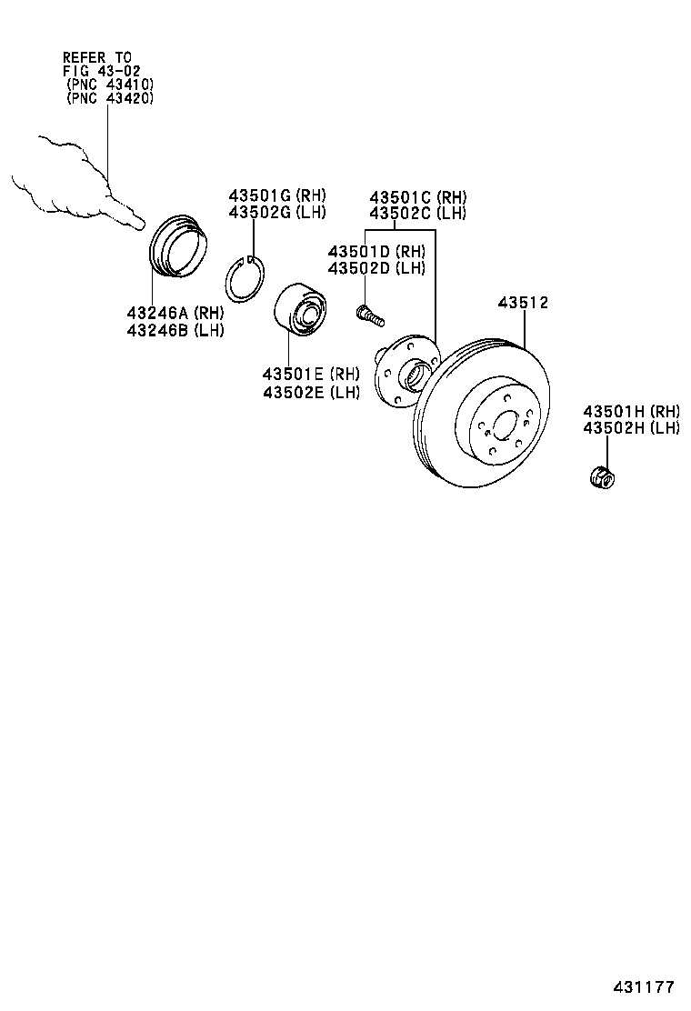  HARRIER |  FRONT AXLE HUB