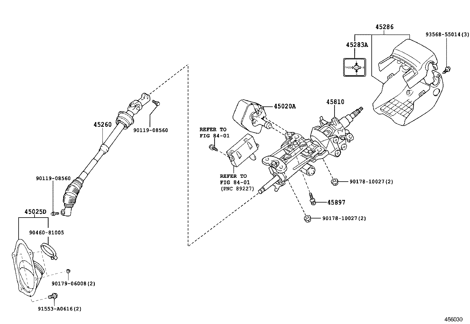  GS250 350 450H |  STEERING COLUMN SHAFT