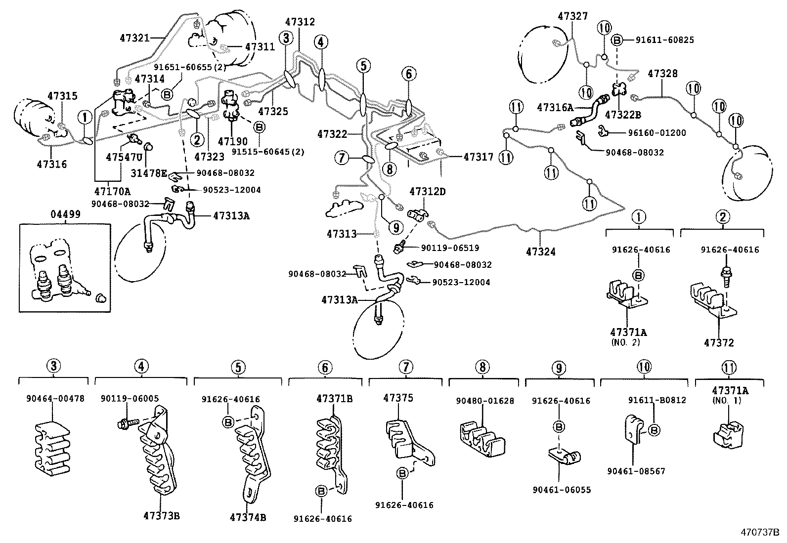  CROWN COMFORT SED |  BRAKE TUBE CLAMP