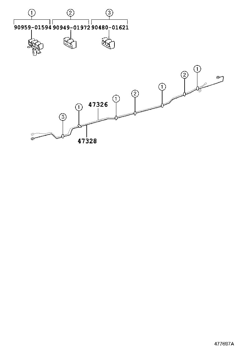  DYNA TOYOACE |  BRAKE TUBE CLAMP