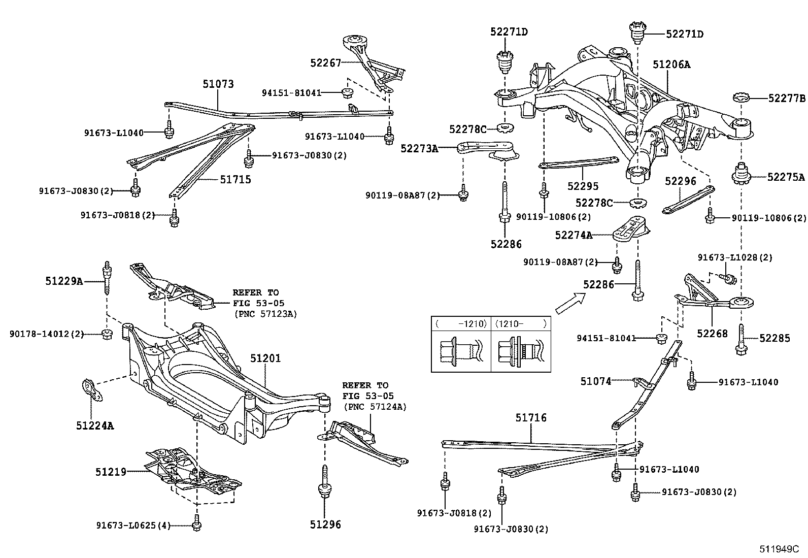  IS250C 350C |  SUSPENSION CROSSMEMBER UNDER COVER