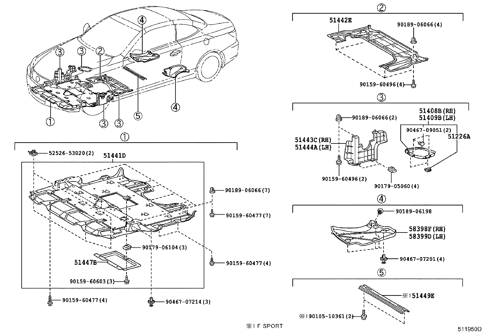  IS250C 350C |  SUSPENSION CROSSMEMBER UNDER COVER