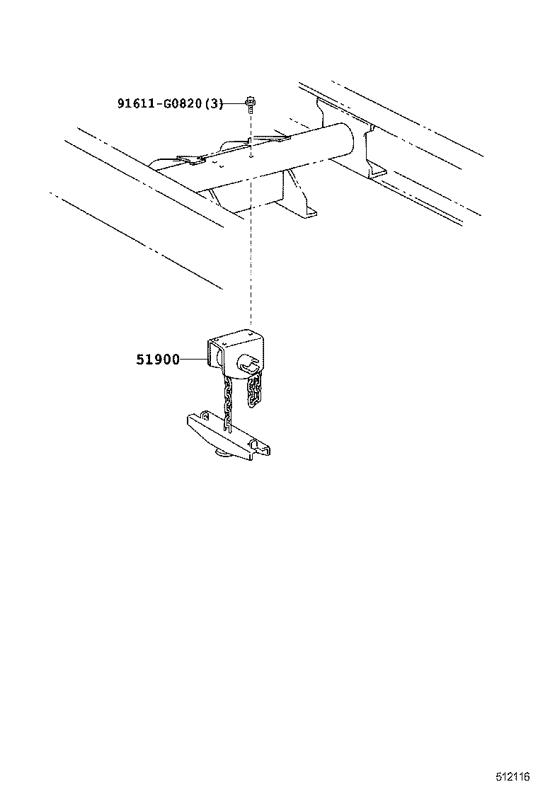  DYNA TOYOACE |  SPARE WHEEL CARRIER