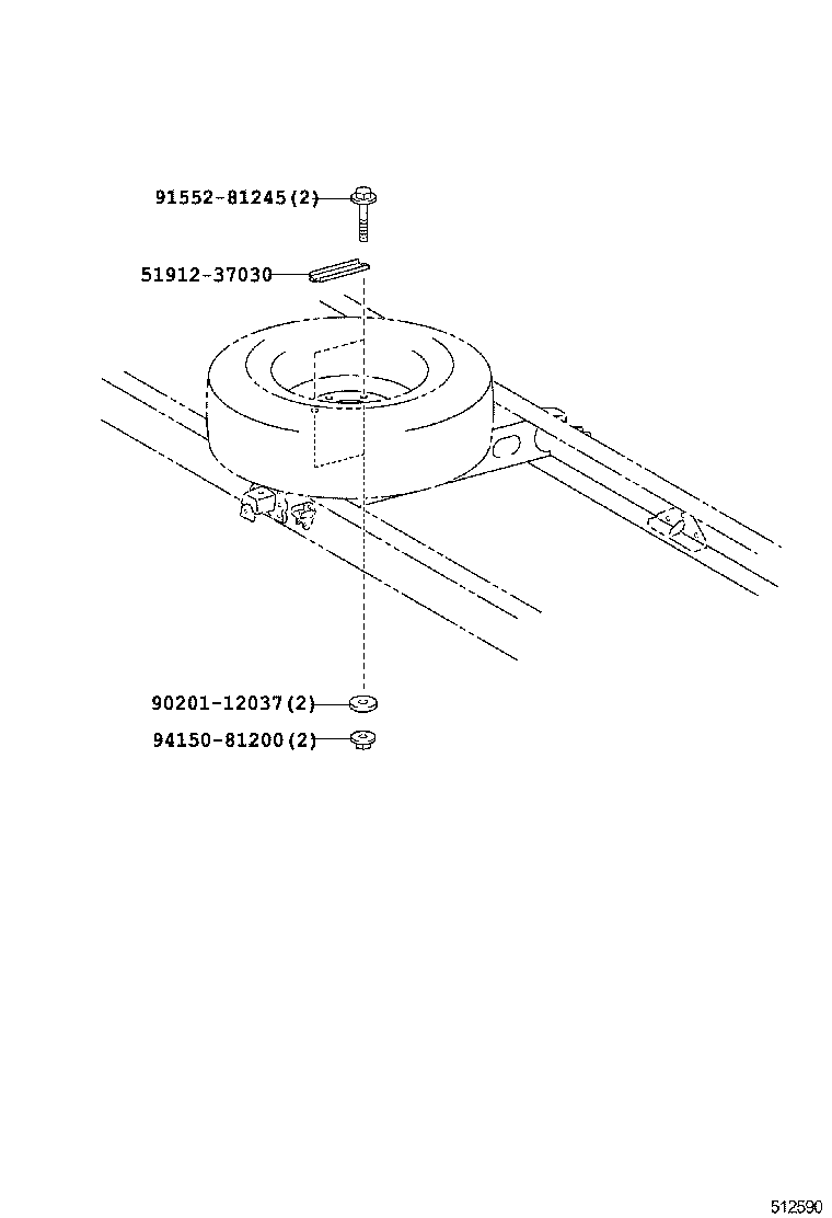  DYNA TOYOACE |  SPARE WHEEL CARRIER