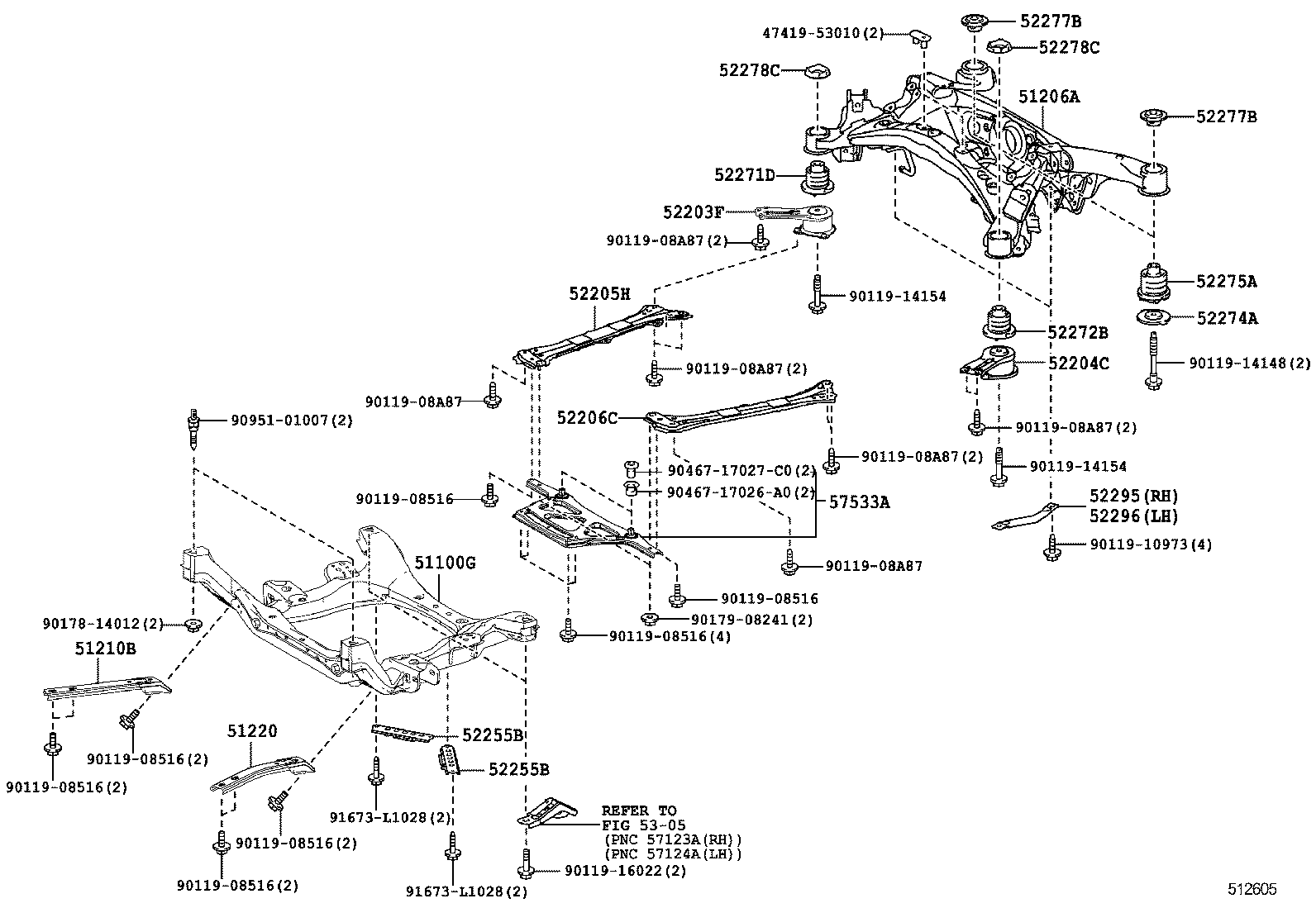  IS250 350 300H |  SUSPENSION CROSSMEMBER UNDER COVER
