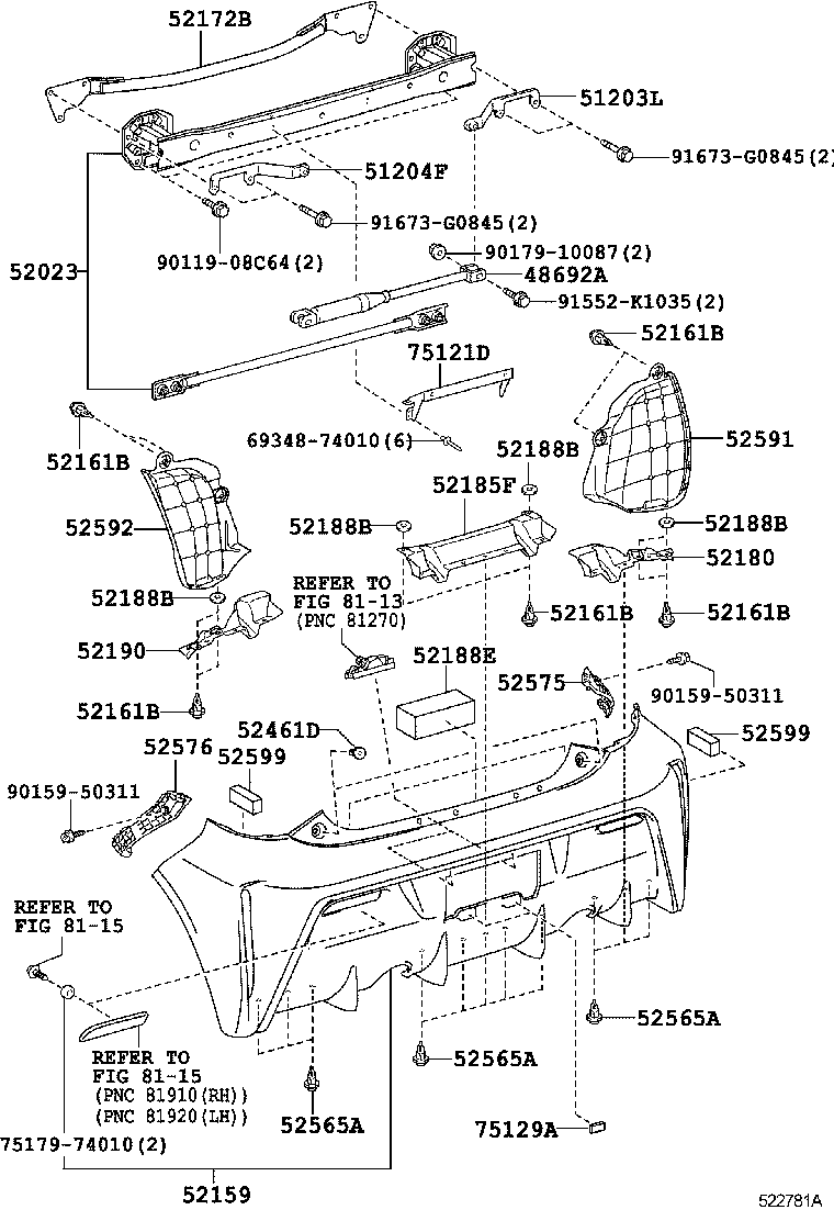  IQ |  REAR BUMPER BUMPER STAY