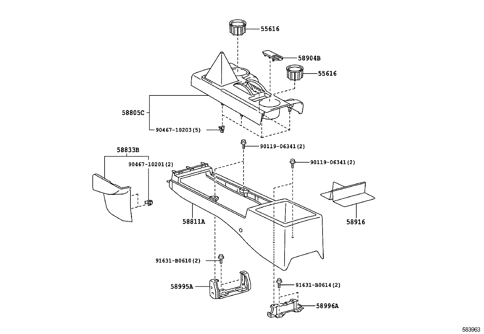  FJ CRUISER |  CONSOLE BOX BRACKET