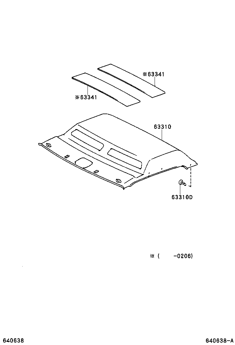  DYNA TOYOACE |  ROOF HEADLINING SILENCER PAD