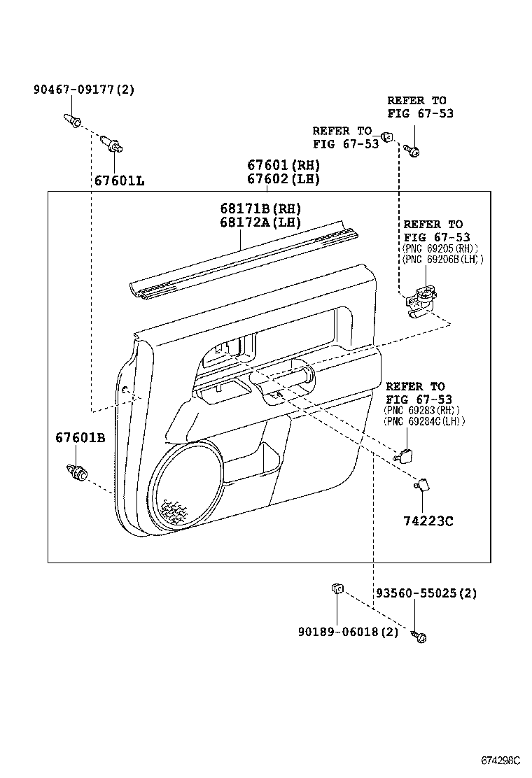  FJ CRUISER |  FRONT DOOR PANEL GLASS