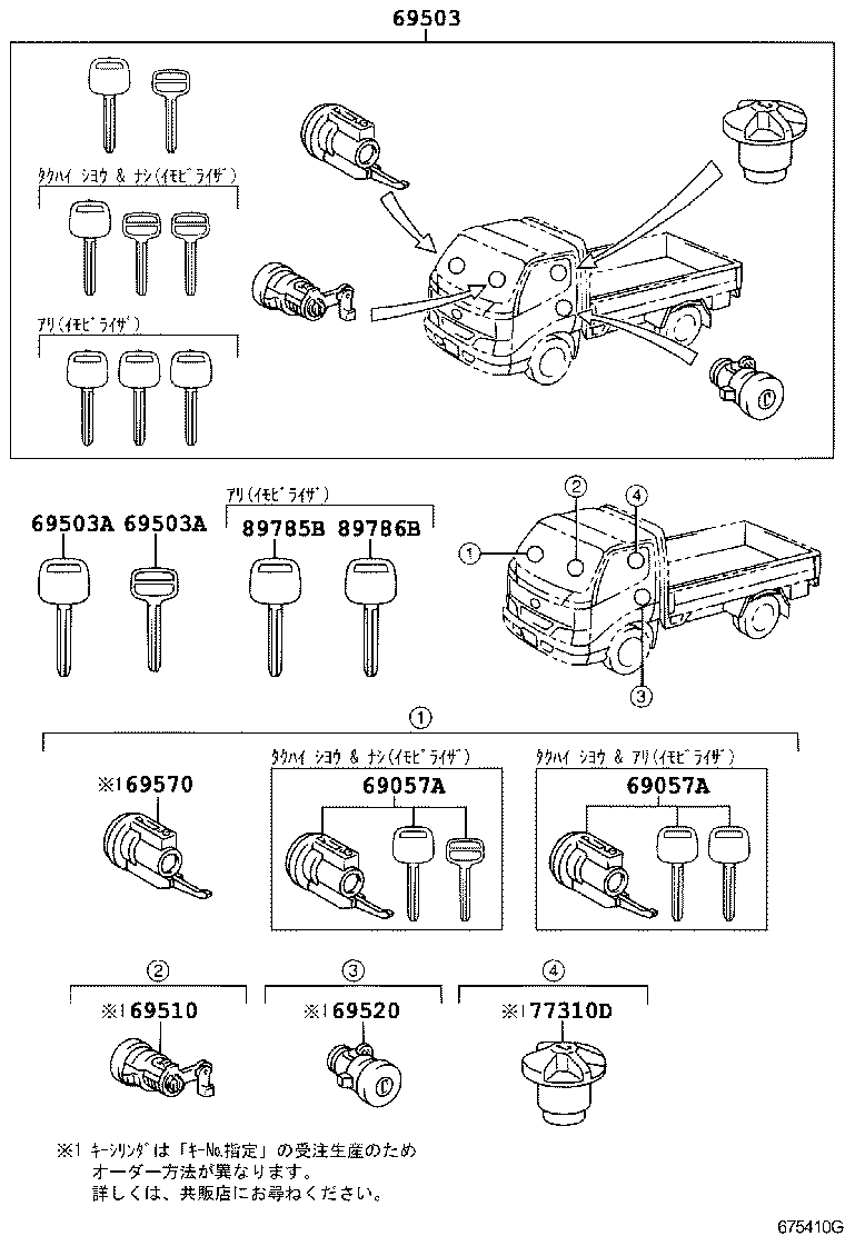  DYNA TOYOACE |  LOCK CYLINDER SET