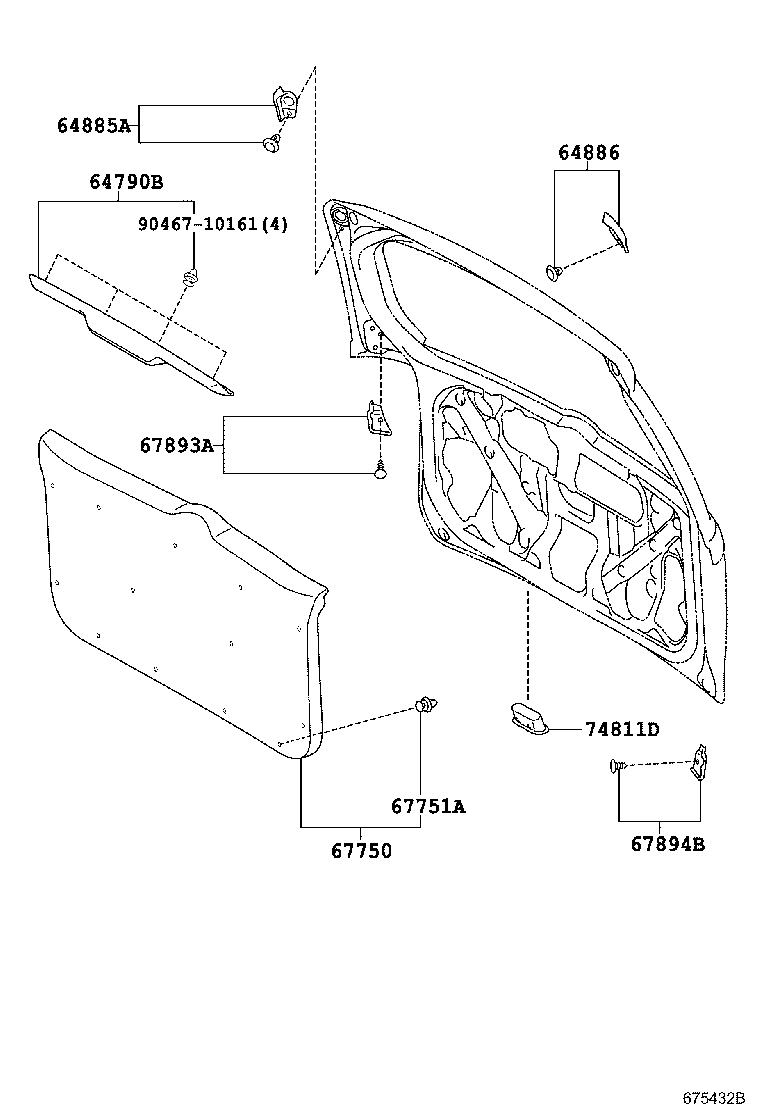  COROLLA RUMION |  BACK DOOR PANEL GLASS