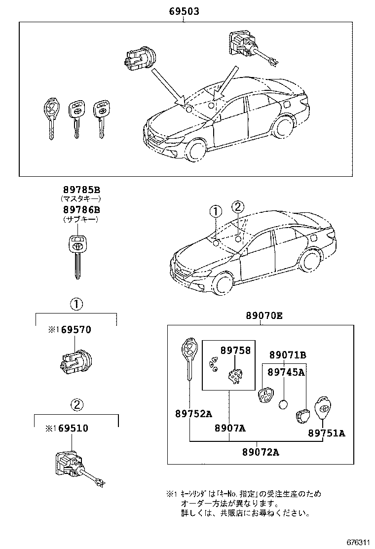  MARK X |  LOCK CYLINDER SET