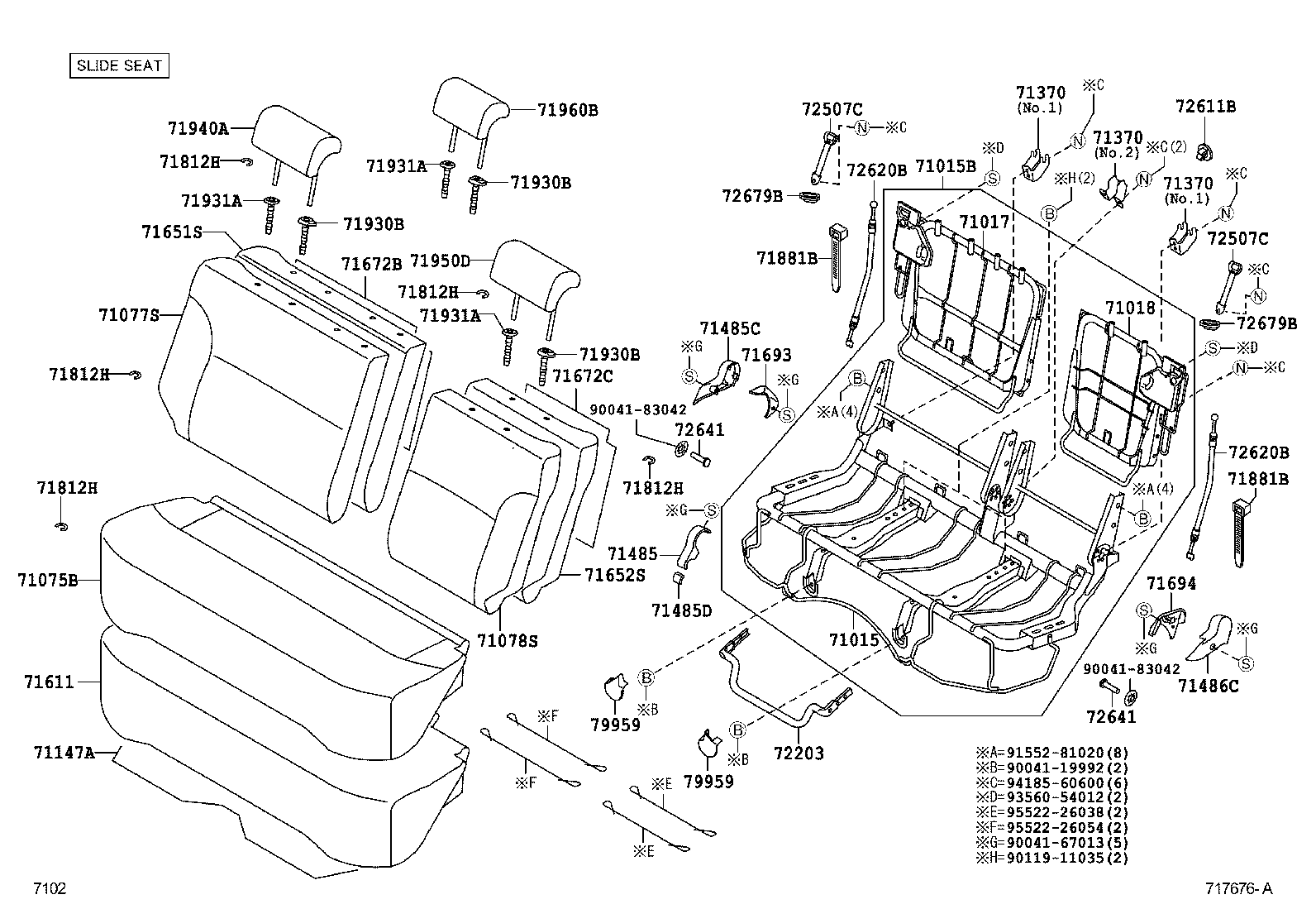  BB |  REAR SEAT SEAT TRACK