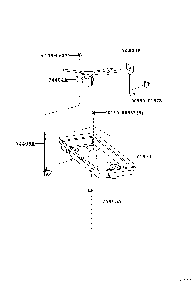  LS460 460L |  BATTERY CARRIER