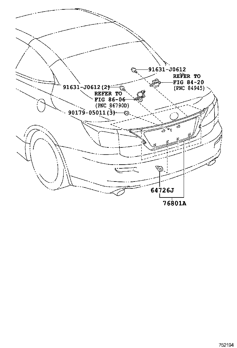  IS250C 350C |  REAR MOULDING