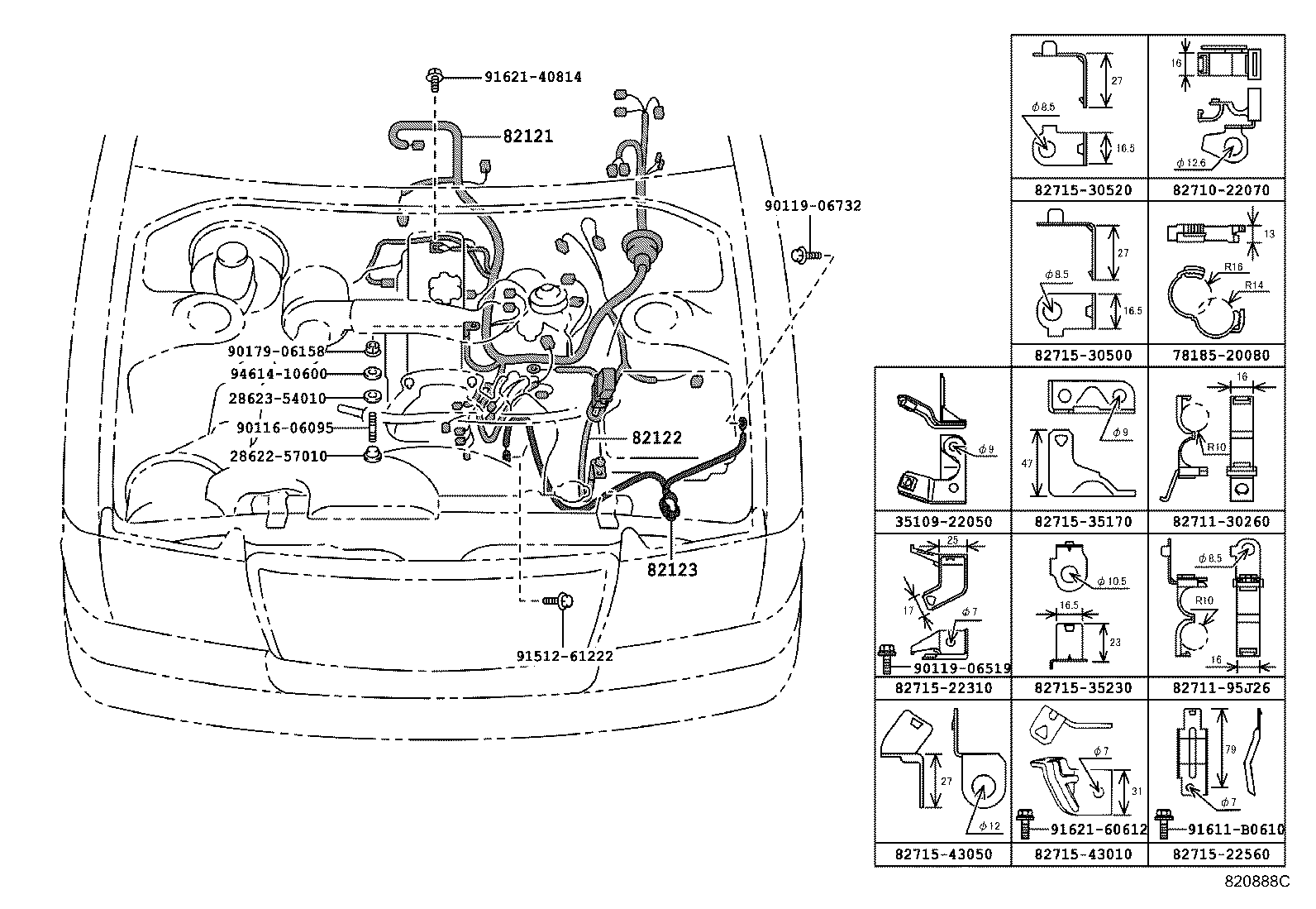  CROWN COMFORT SED |  WIRING CLAMP