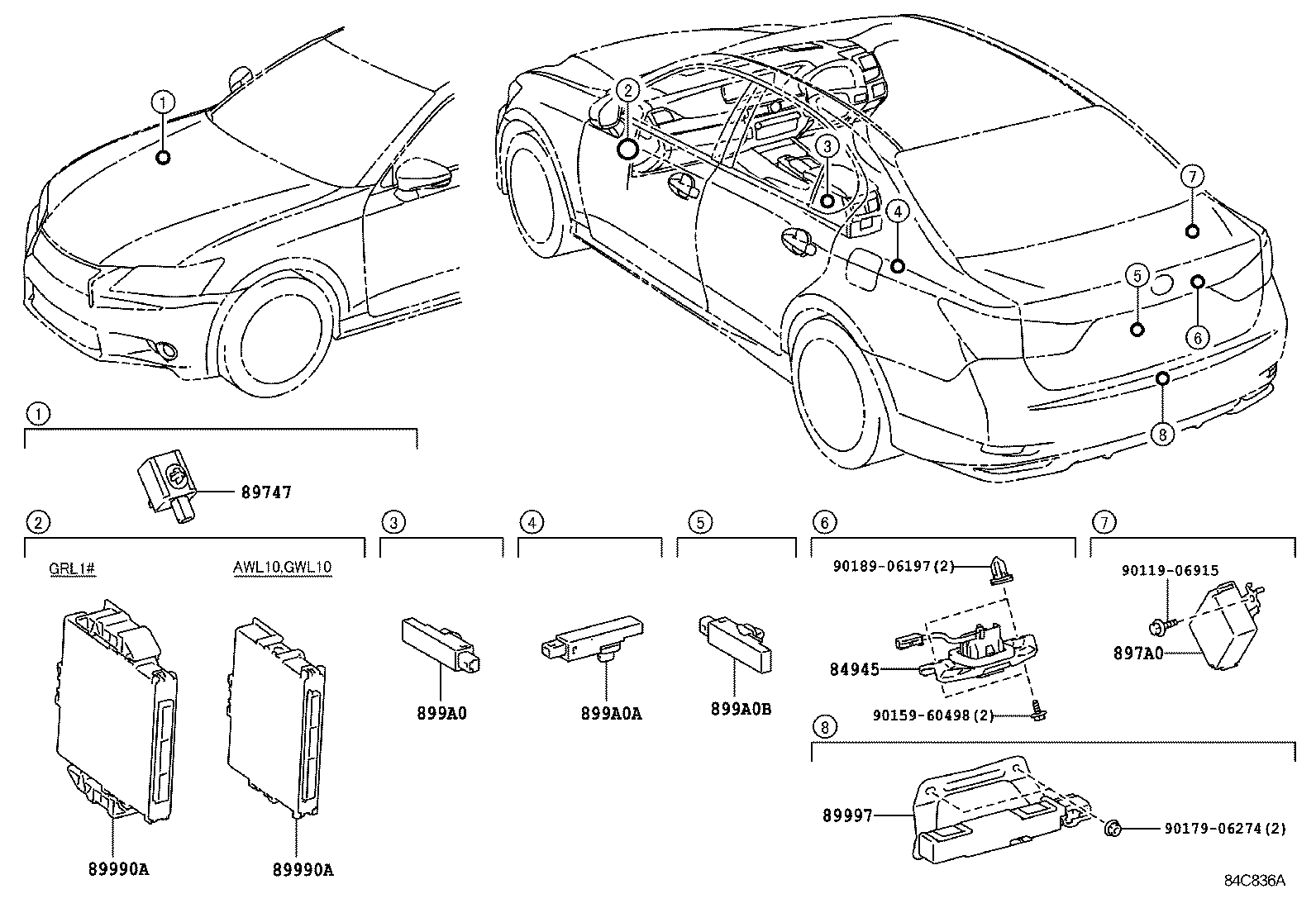  GS250 350 450H |  WIRELESS DOOR LOCK