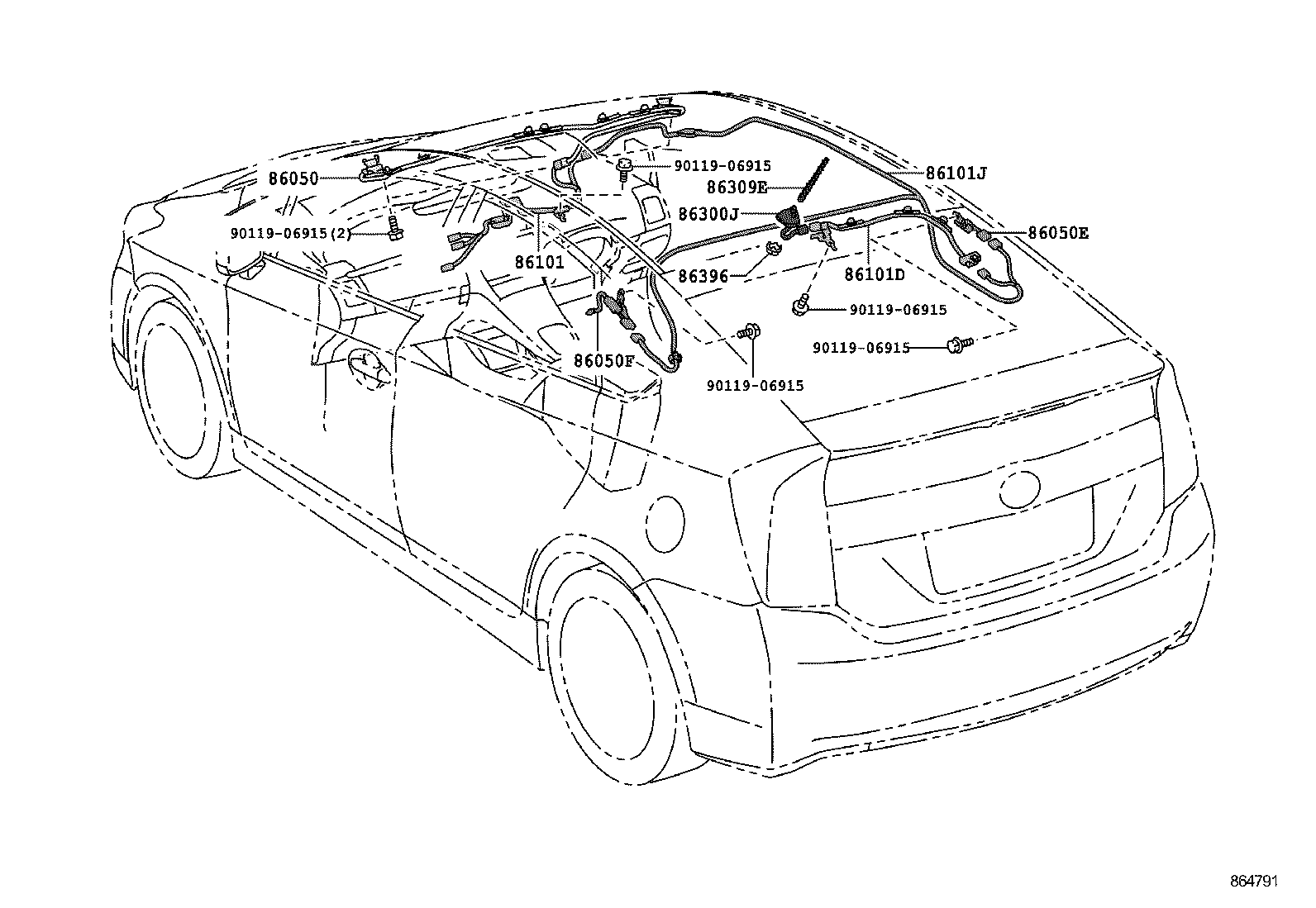  PRIUS PLUG IN HBD |  ANTENNA