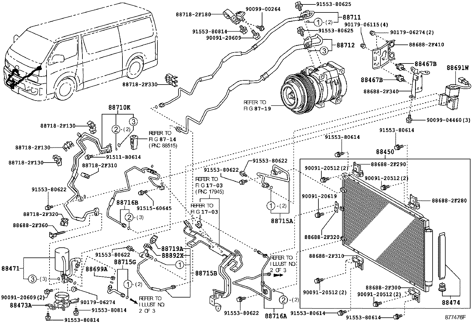  HIACE REGIUSACE |  HEATING AIR CONDITIONING COOLER PIPING