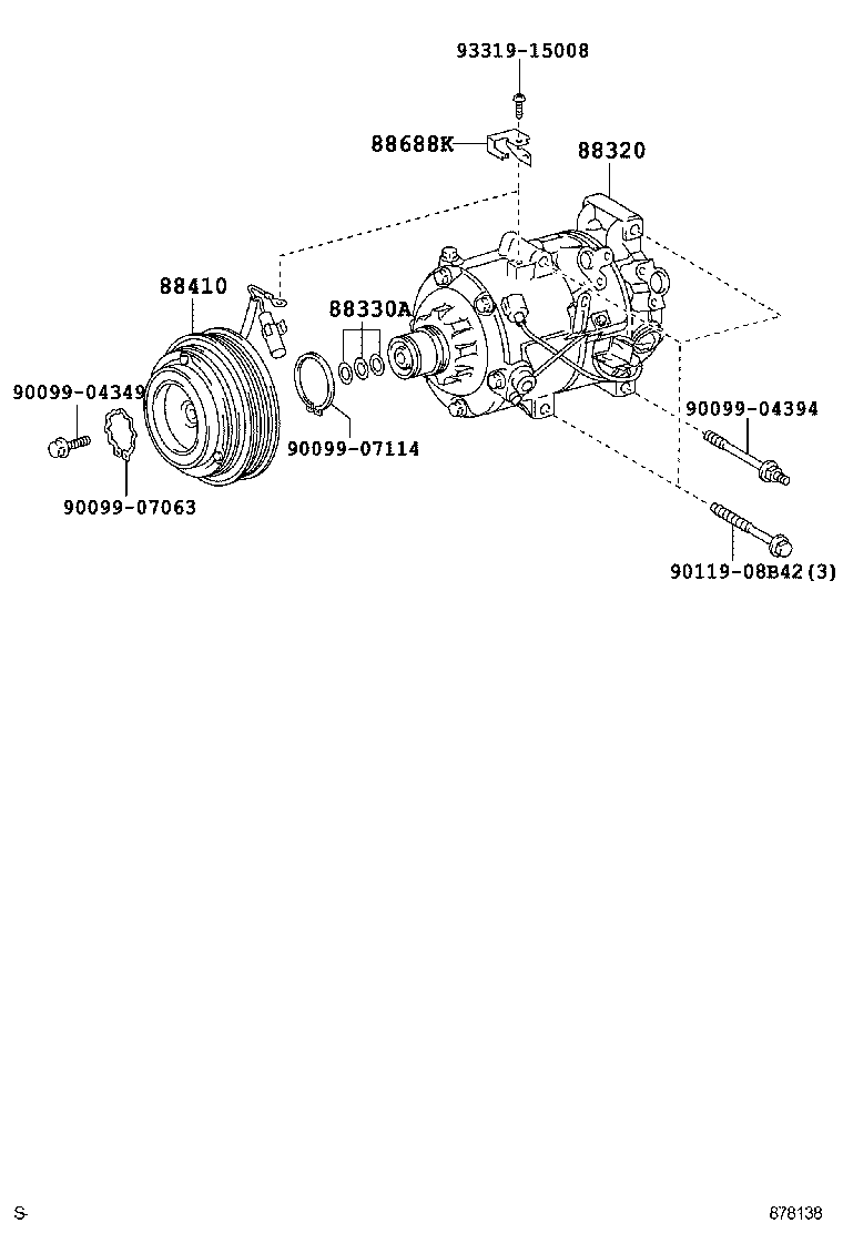  HARRIER |  HEATING AIR CONDITIONING COMPRESSOR