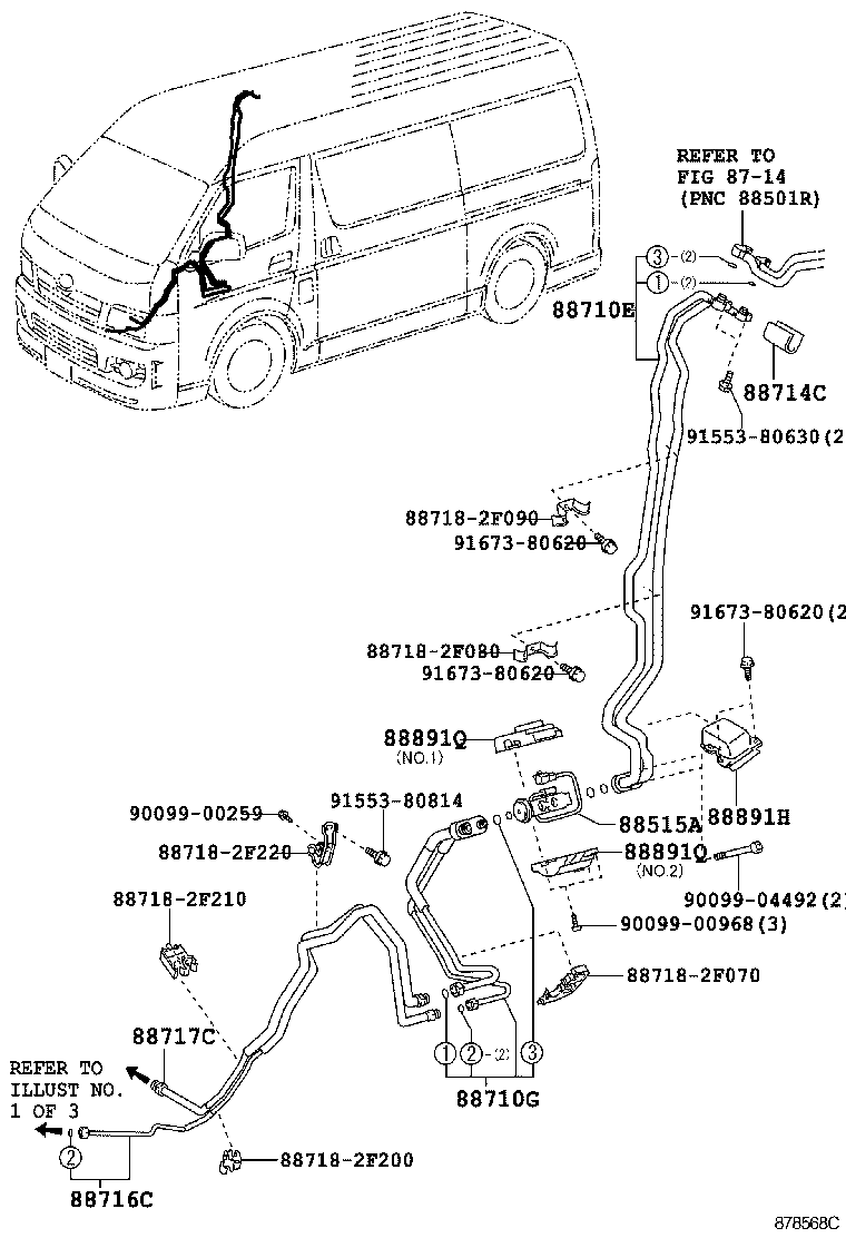  HIACE REGIUSACE |  HEATING AIR CONDITIONING COOLER PIPING