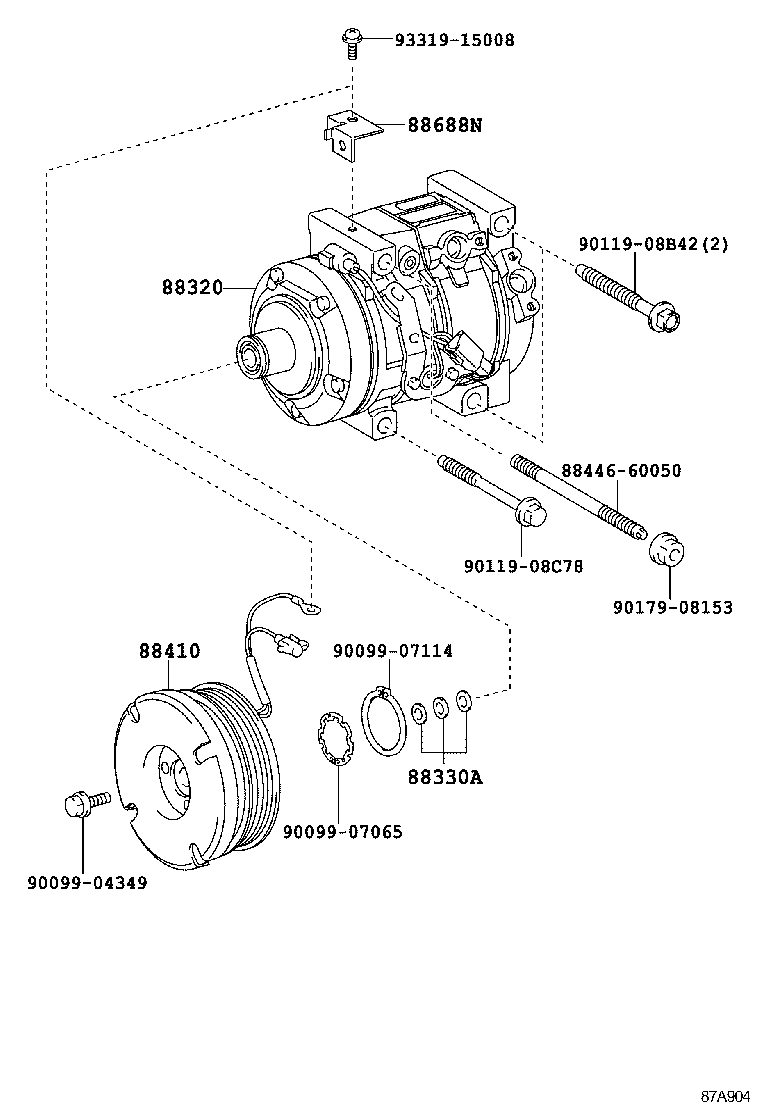  LAND CRUISER 200 202 |  HEATING AIR CONDITIONING COMPRESSOR