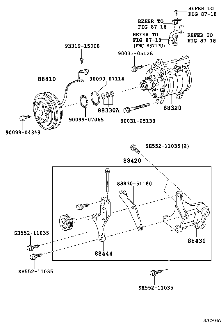  DYNA TOYOACE |  HEATING AIR CONDITIONING COMPRESSOR