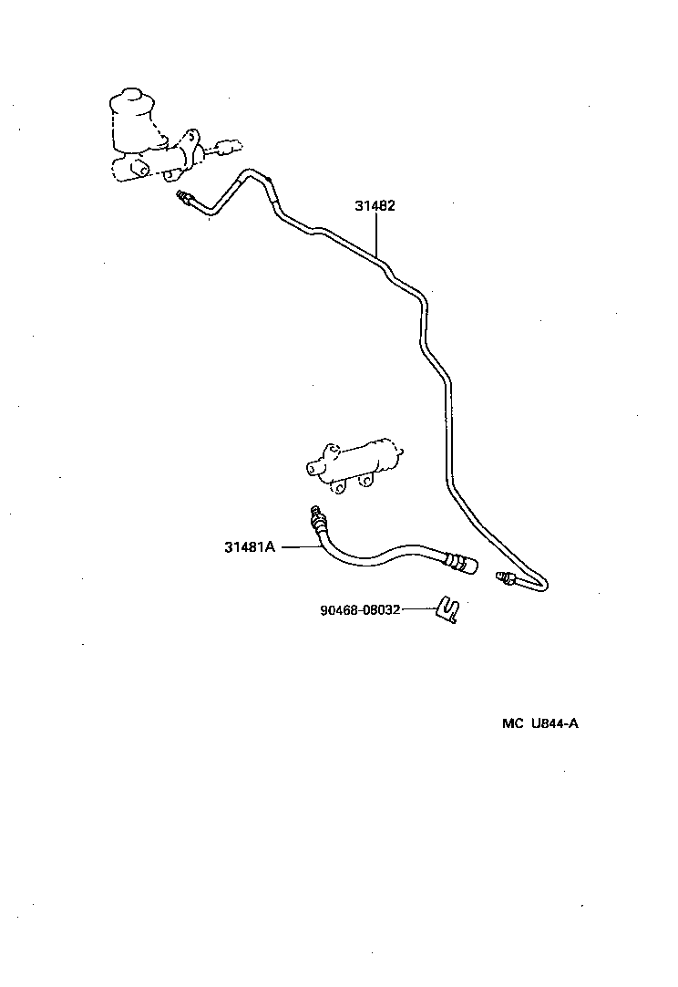 CROWN COMFORT SED |  CLUTCH PEDAL FLEXIBLE HOSE