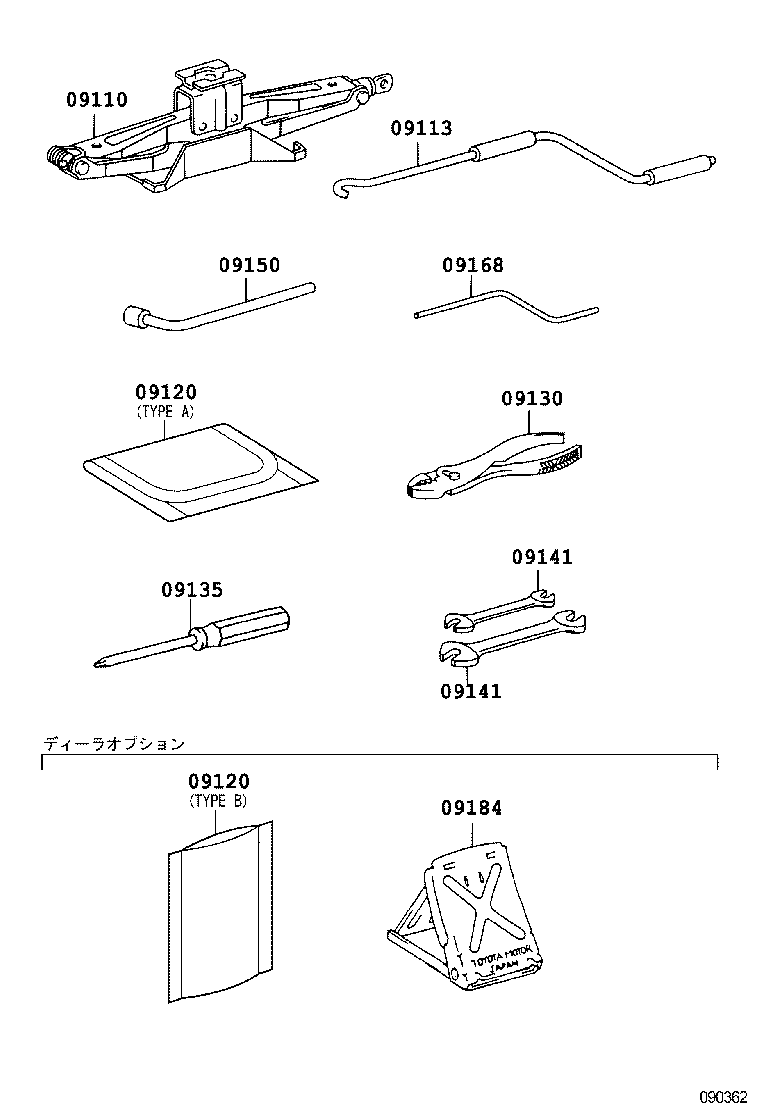  SOARER SC430 |  STANDARD TOOL