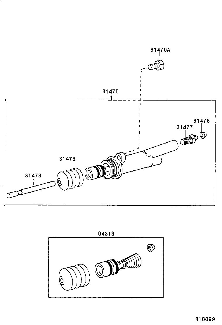  MARK 2 MARK 2 BLIT |  CLUTCH RELEASE CYLINDER