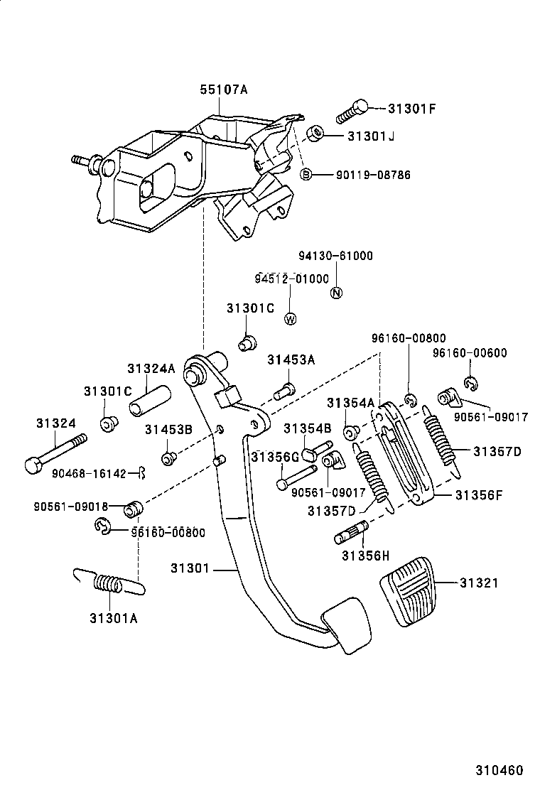  LAND CRUISER 100 |  CLUTCH PEDAL FLEXIBLE HOSE